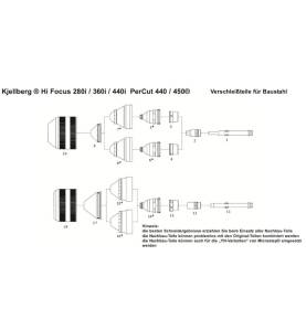 Kjellberg Kühlrohr G931Y - 280A - PerCut 440 / 450® - Ref.Nr. 11.848.401.142 - 403.8301 - passend für Kjellberg ® Stromquelle: H