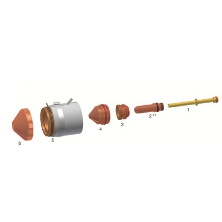 Hypertherm Elektrode 130A Luft. O2 - geändertes Design - Max Pro 200® - Nachbau - Ref.Nr. 220487