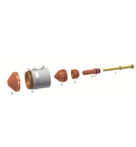 Hypertherm Elektrode 130A Luft. O2 - geändertes Design - Max Pro 200® - Nachbau - Ref.Nr. 220487 - 131.2001 -  -  - 21,41 € - 