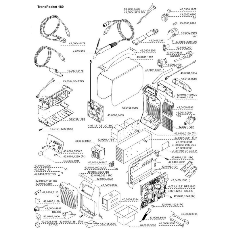 Fronius Vorderfront TP180 und Accupocket - 42,0405,0994 -  - 9007947064233 - 40,13 € - 