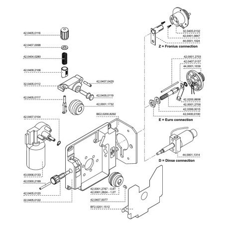 Fronius Druckhebel links MPL PBT - 32,0405,0112 -  - 9007946047398 - 17,36 € - 