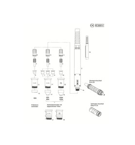 Plasma Schlauchpaket TM-125. 12m Koaxial-Kabel ZA - Platec - 129.1288 - passend für: Cea Plasma Shark 105 Ohne Verschleissteile 