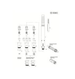 Plasma Schlauchpaket TM-125. 6m Koaxial-Kabel ZA - Platec - 129.1287 - passend für: Cea Plasma Shark 105 Ohne Verschleissteile P