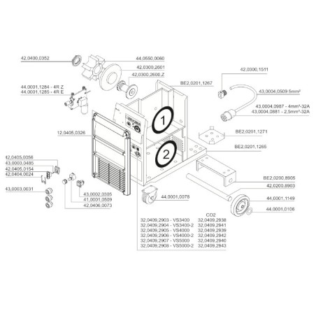 Fronius Lenkrolle Stahl 160 RL 205 11 für Variosynergic 3400 / 4000 / 5000 - 44,0001,0078 -  - 9007946457586 - 17,22 € - 