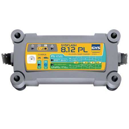 GYS GYSFLASH 8.12 PL - Batterieladegerät 12-V-Blei- und Lithium-Eisen-Phosphat (LiFePO4)-Batterien - 069282 -  - 3154020069282 -