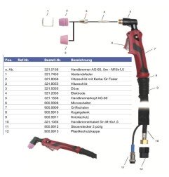 Steuerstecker - Plasmabrenner AG-60 / SG-51/ SG 55 - Platec - 900.9912 - passend für Parkside, Stahlwerk, Weldinger etc. Platec 