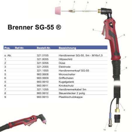 Steuerstecker - Plasmabrenner AG-60 / SG-51/ SG 55 - Platec
