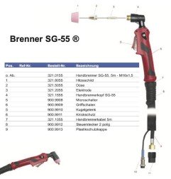 Knickschutz - Plasmabrenner AG-60 / SG-51/ SG 55 - Platec - 900.9911 - passend für Hersteller: Parkside, Rilon, Riland, Jasic, M