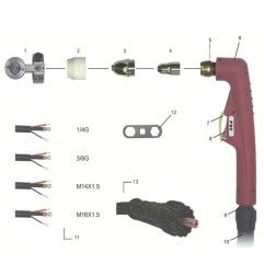 Fahrwagen für Plasmabrenner P-80 - Platec - 320.9980 - passend für Hersteller: Parkside, Rilon, Riland, Jasic, Mitech, Chiry, UN