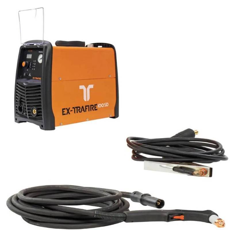 Plasmaschneidgerät EX‐TRAFIRE 100 SD (30-100A) 400 V 3-PH, CE plus Hand System/FHT‐EX105H Torch 15m/H Starter Kit