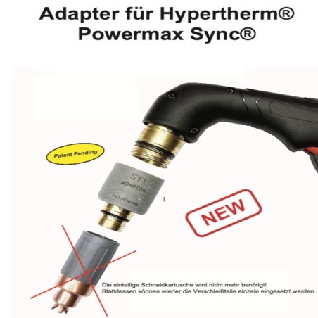 Hypertherm Adapter SY1 - zur Verwendung von Hypertherm Powermax Sync® Brennerköpfe - 129.9008 -  -  - 268,80 € - 
