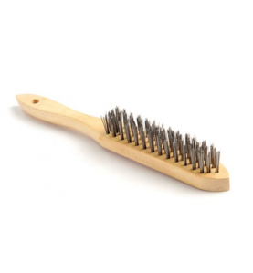 DRAHTBÜRSTE FÜR CrNi MIT 4 REIHEN EDELSTAHLBORSTEN UND HOLZGRIFF - 42,0410,0020 -  - 9007946373831 - 7,62 € - 