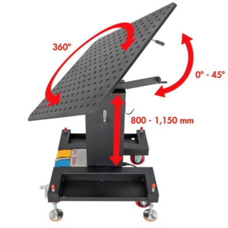Rhino Schwenkbarer Schweisstisch E-Lift (TLA67070)