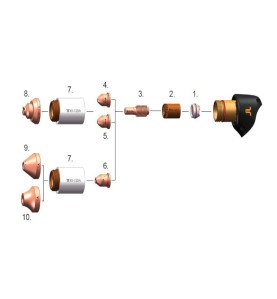 THERMACUT Gouging Nozzle für FHT-EX®125TT - EX-6-440-020 - passend für EX-TRAFIRE®125HD (Hand); EX-TRAFIRE®125HD (Maschine) Ther