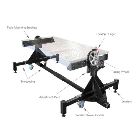 BuildPro Schweißtisch-Dreh-Schwenk-Positionierer, 2.560 x 1.250 mm