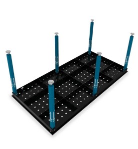 Basic Schweiss- und Montagetisch auf Fuß, fi28, 100x100mm - GppH - BASIC_1 - Ganz gleich, ob Sie Ihre Schweißarbeiten klassisch 