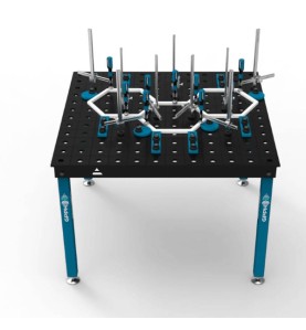 Basic Schweiss- und Montagetisch auf Fuß, fi28, 100x100mm - GppH - BASIC_1 - Ganz gleich, ob Sie Ihre Schweißarbeiten klassisch 