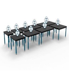 Basic Schweiss- und Montagetisch auf Rollen, fi16, 100x100mm - GppH - BASIC_4 -  -  - 1.109,08 € - 