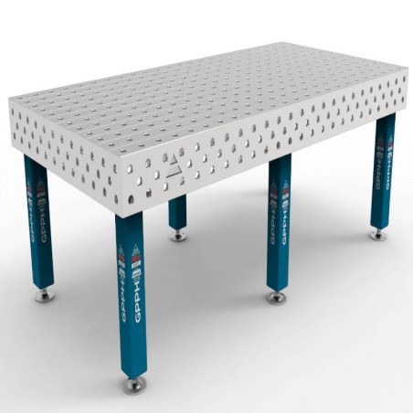 EDELSTAHL SCHWEISSTISCHE (MODELL PRO INOX) AUF ROLLEN, FI28, GITTER 100x100mm - VERSCHIEDENE GRÖSSEN - GPPH