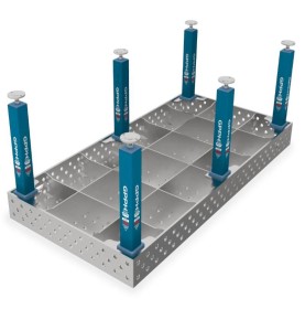 EDELSTAHL SCHWEISSTISCHE (MODELL PRO INOX) AUF ROLLEN, FI28, GITTER 100x100mm - VERSCHIEDENE GRÖSSEN - GPPH - Edelpro_2 - GPPH-S