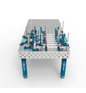 EDELSTAHL SCHWEISSTISCHE (MODELL PRO INOX) AUF ROLLEN, FI28, GITTER 100x100mm - VERSCHIEDENE GRÖSSEN - GPPH - Edelpro_2 - GPPH-S