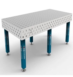 EDELSTAHL SCHWEISSTISCHE (MODELL PRO INOX) AUF ROLLEN, FI28, GITTER 100x100mm, DIAGONAL - VERSCHIEDENE GRÖSSEN - GPPH