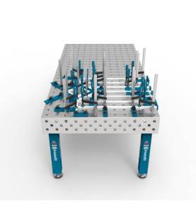 EDELSTAHL SCHWEISSTISCHE (MODELL PRO INOX) AUF ROLLEN, FI28, GITTER 100x100mm, DIAGONAL - VERSCHIEDENE GRÖSSEN - GPPH - Edelpro_