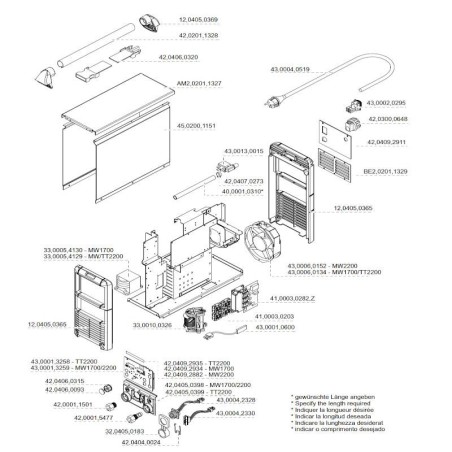 Fronius Vorderfront für TT 2000 / MW1700/2200 rot -  12,0405,0365 - 12,0405,0365 -  - 9007946633331 - 69,02 € - 