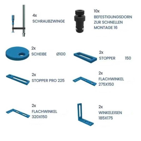 WERKZEUGSATZ BASIC NR.4 - FÜR SCHWEISSTISCHE - WS_BASIC4 - WERKZEUGSATZ BASIC NR.4 - FÜR SCHWEISSTISCHE Lochabstand 16 od. 28mm 