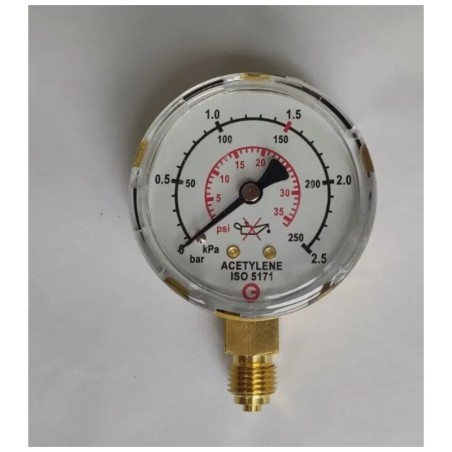 GCE Manometer SM 63 Acetylen 2,5 BAR - 9415080 - GCE Manometer SM 63 ACE 2,5 BAR - Abb. kann abweichen GCE 17,55 € -  - 85923462