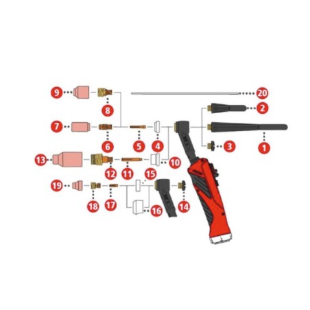 Spannhülsengehäuse 2,4mm/ø9,5x20,6 für TTP160P Multilock / TTB 300P Multilock (Abbildung Pos. 6)