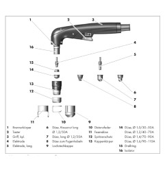 Abicor Binzel Kappenkörper für Abiplas Cut 111, Plasma Schneidbrenner (1 Stück) - 745.0126.1 - Abicor Binzel Kappenkörper für Ab