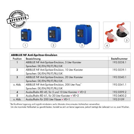 Auslaufhahn für 20 Liter Kanister - 192.0109 - 192.0109 - Auslaufhahn für 20 Liter Kanister Abicor Binzel 32,68 € -  - 403658412