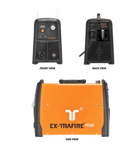 Plasmaschneidgerät EX-Trafire 75 SD (30-75A) 400 V 3-PH, CE Hand System /FHT-EX105RTX Brenner 8m / Starter Kit - EX-4-010-041 - 