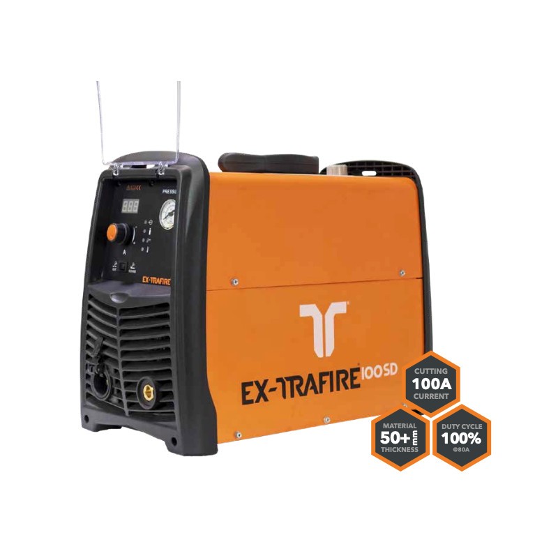 Plasmaschneidgerät Ex-Trafire 100 SD (30-100A) 400V 3-PH, CE, Maschinensystem/FTH-EX105M, 8m/Starterkit