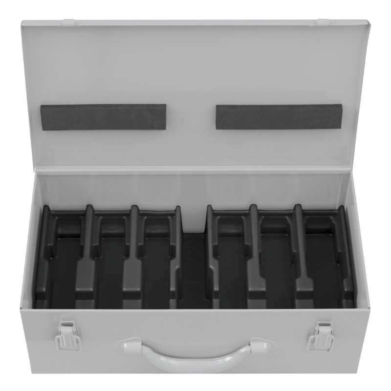 ROLLER’S - Stahlblechkasten für 6 Presszangen / Trennzangen und Fach für Rohrabschneider bis Ø 42 mm - 570295 A ROLLER’S - Stahlblechkasten für 6 Presszangen / Trennzangen und Fach für Rohrabschneider bis Ø 42 mm - 570295 A