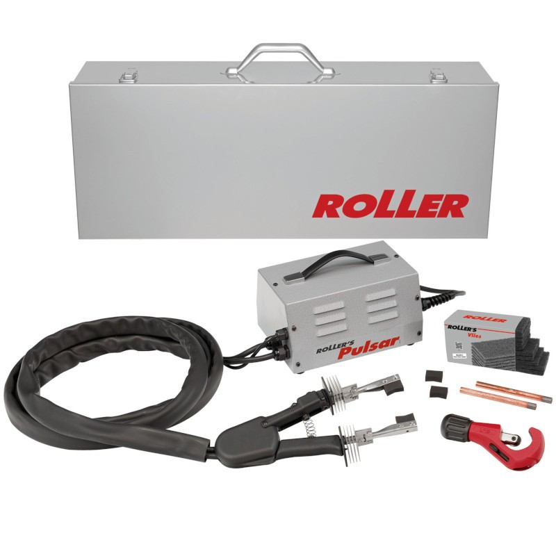 ROLLER’S Pulsar Super-Pack - Kompaktes, leistungsstarkes Elektro-Weichlötgerät für Kupferrohre Ø 6 – 54 mm -164050 A220