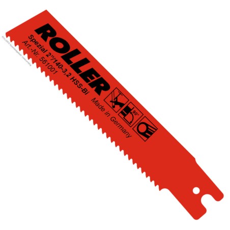 Spezialsägeblätter zum rechtwinkligen Sägen mit Führungshalter für Rollers und andere Fabricate (Stahlrohre) - 561001 A05-X -  -