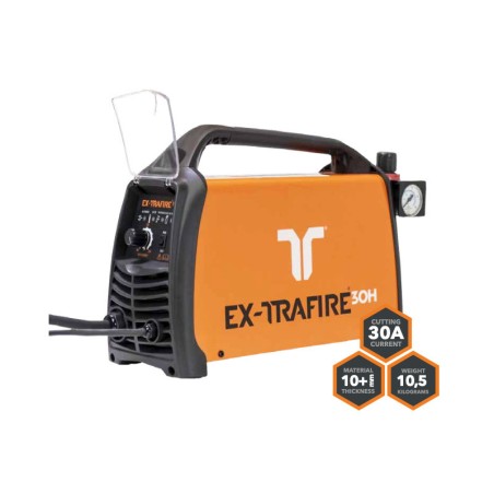 Plasmaschneidgerät EX‐TRAFIRE 30H (10-30A) 230 V 1-PH, CE plus Handbrenner FHT-EX30HT-FC 4 m / h mit Starter-Kit - EX‐1‐010‐005 