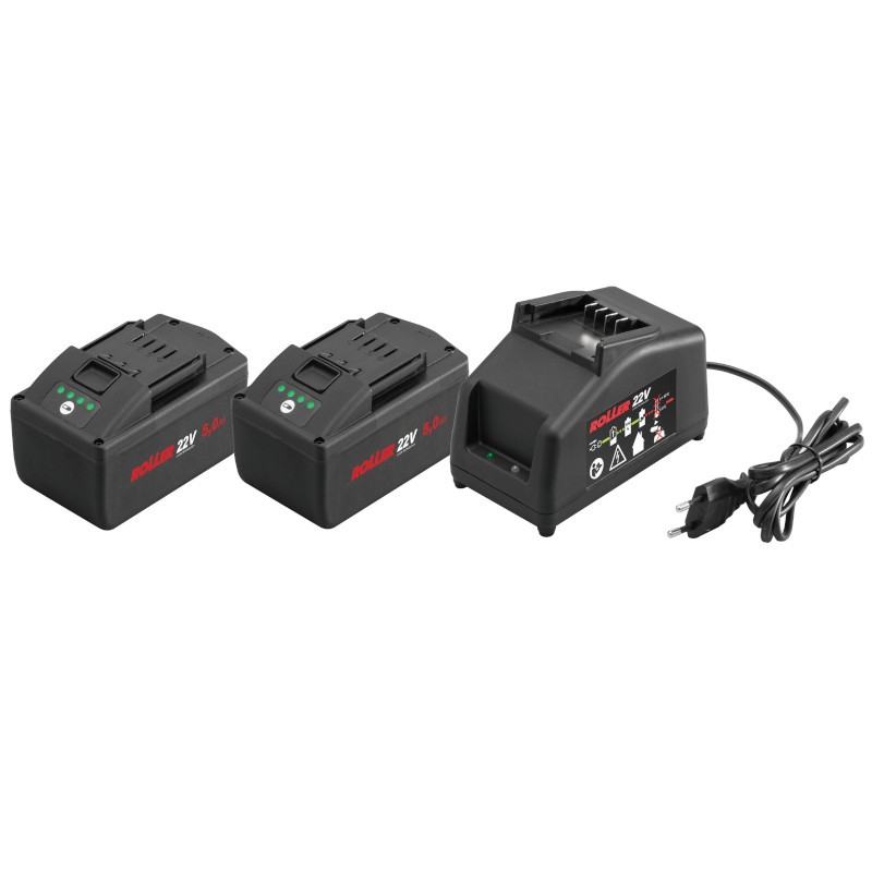 Roller - Power-Pack 22 V 5,0 Ah + 5,0 Ah + 90 W