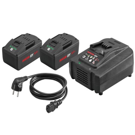 ROLLER'S Power-Pack 22 V 5,0 Ah + 5,0 Ah + 290 W - 571593 A220 - Für ROLLER'S Akkuwerkzeuge 22 V (21,6 V), z. B. Multi-Press 22 