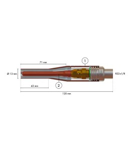 Engspaltgasdüse für ABIMIG® W / W T 540 - 145.0821.5 - HD Gasdüse ABIMIG® W / W T 540 NW16 Abicor Binzel 29,15 € -  - 4036584972