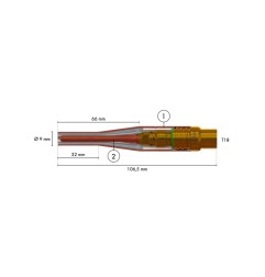 Engspaltgasdüse für ABIMIG® W / W T 340 - 145.0817.5 - Engspaltgasdüse für ABIMIG® W / W T 440 Abicor Binzel 39,47 € -  - 403658