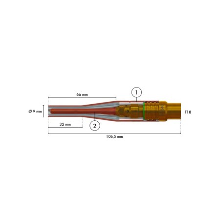 Engspaltgasdüse für ABIMIG® W / W T 340 - 145.0817.5 - Engspaltgasdüse für ABIMIG® W / W T 440 Abicor Binzel 39,47 € -  - 403658