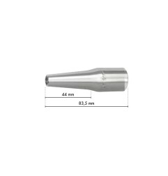 Engspaltgasdüse Spitz M16, L83,5mm - NW10,0mm - Ø A 13,2mm - 145.D402.5 - Gebogene Gas- und Stromdüsen für schwer zugängliche Sc