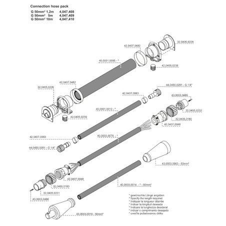 Fronius - Schlauchpaket Zugentlastung - 32,0405,0226 - für Verlängerungsschlauchpakete Fronius 29,60 € -  - 9007946047664 - 35,2