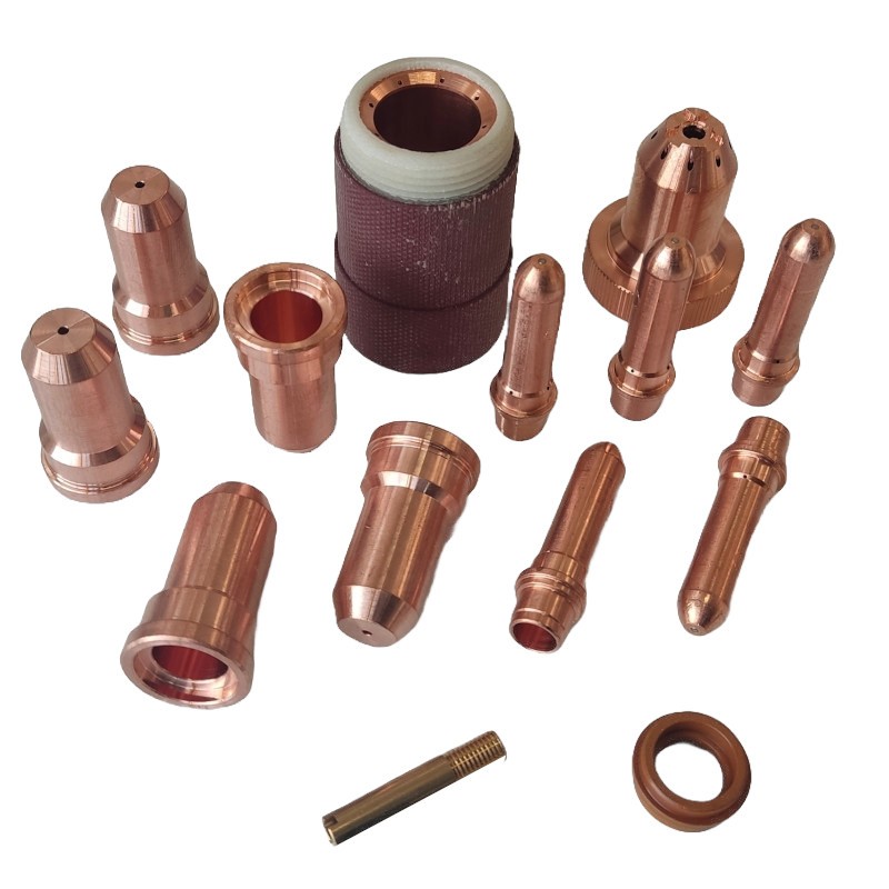 Trafimet Ergocut A151 - 1 Luftrohr, 1 Swirl Ring, 5 Elektroden lang, 5 Schneiddüsen l. 1,7mm, 1 Aussenschutzdüse, 1 Feder Trafimet Ergocut A151 - 1 Luftrohr, 1 Swirl Ring, 5 Elektroden lang, 5 Schneiddüsen l. 1,7mm, 1 Aussenschutzdüse, 1 Feder