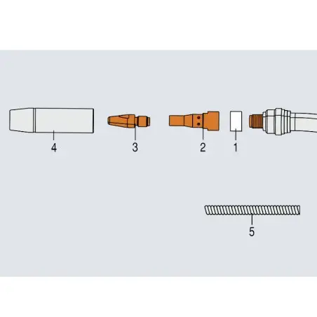 Fronius - Gasdüsensockel M24x1,5 Gasdüse ø18/ø27x87,5 CT (MTG 5300)