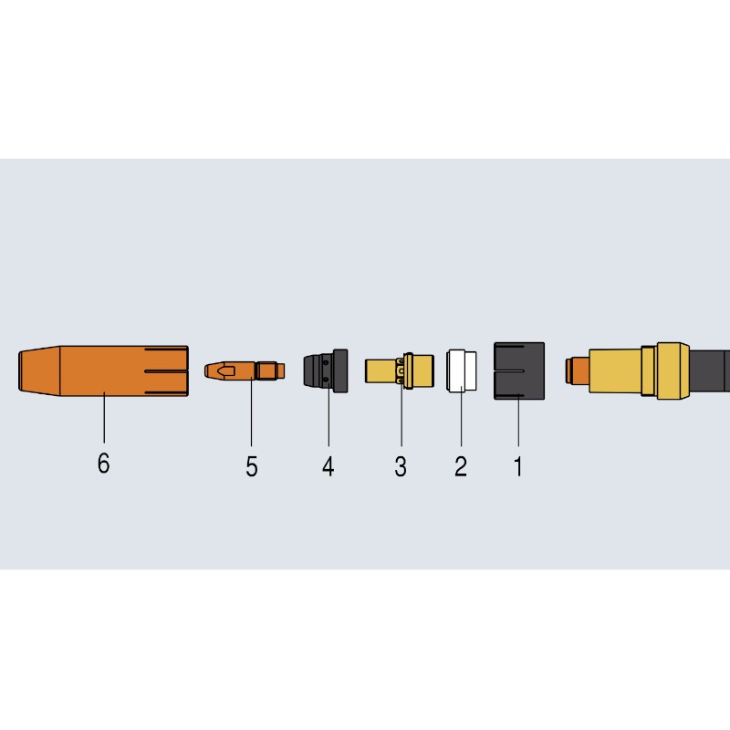 Fronius - Gasdüse konisch Ø15/Ø22x74,5 (MTW 3500)