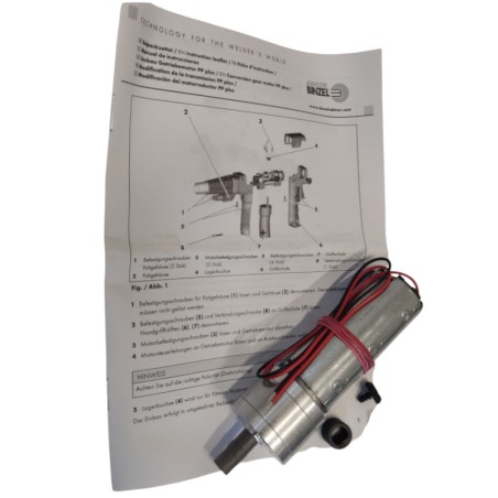 Getriebemotor 24 V DC inkl. Pos. 19 (Draht-Ø 1,2 mm) und Pos. 20 - Binzel